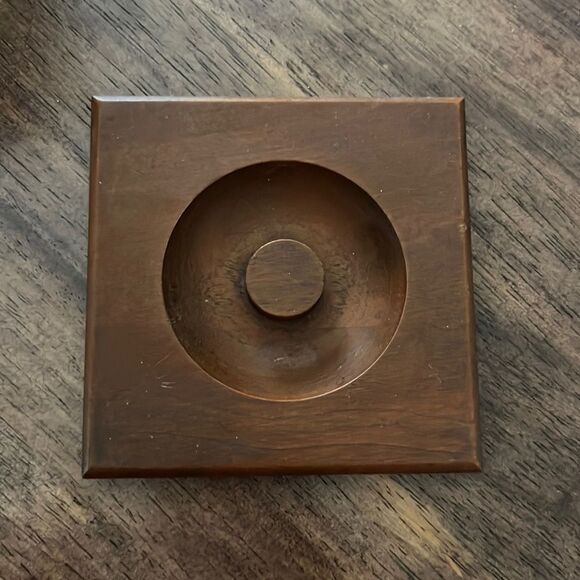 Vintage Hard Wood Set of (3) Kitchen Canisters - Picture 12 of 16